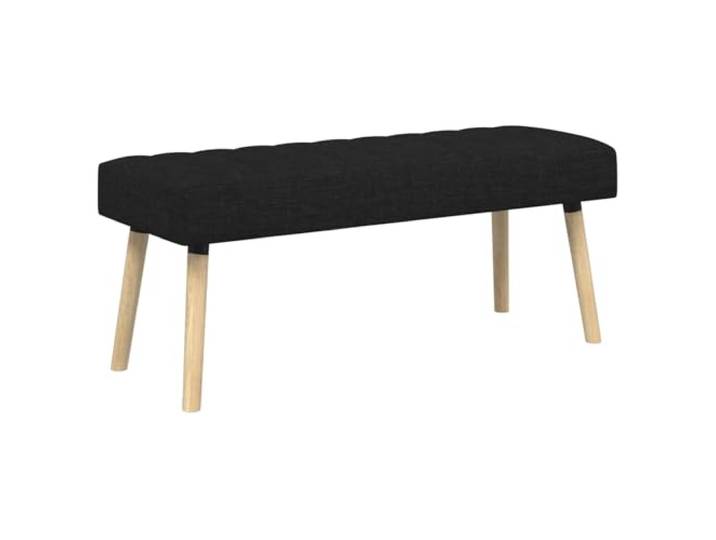 hliofuir Bank Gepolstert Schwarz, 110x40x46 cm Sitzbank mit Holzbeinen Kanalsteppung und weiche Schaumpolsterung bieten bequemen Sitzkomfort fuer Schlafzimmer, Flur und Wohnzimmer.