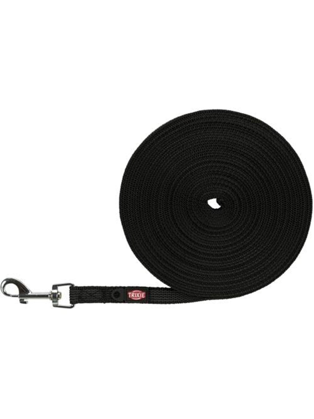 Trixie Tracking leash rubberised S-M: 10 m/15 mm - black