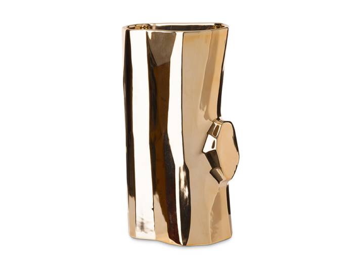 Handgefertigte Design Vase „Log“ Gold Pols Potten