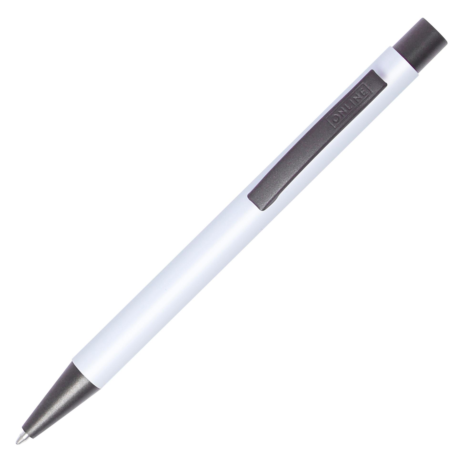 Online Kugelschreiber Soft Metal Medium (M), Weiss (1x) (21734/3D)