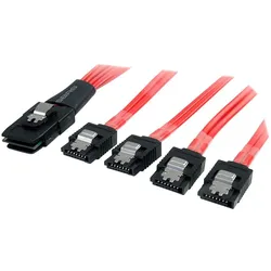 StarTech SAS CABLE SFF-8087 TO 4X SATA (100 cm, SAS), Interne Kabel (PC)