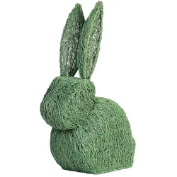 Osterliche Hasenfigur aus Draht DENIS Grün Höhe 50 cm