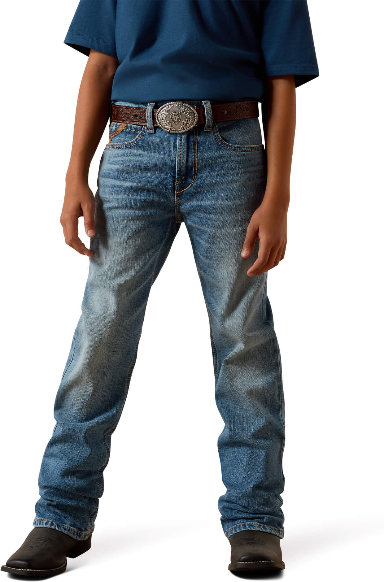 Kid's B4 Relaxed Palmer Boot Cut Jeans in Barton, Size: 12 Regular by Ariat