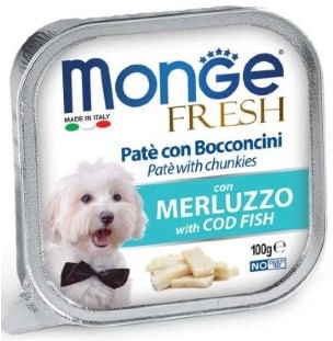 Monge Fresh Dog Vaschetta Multipack 32x100G MERLUZZO