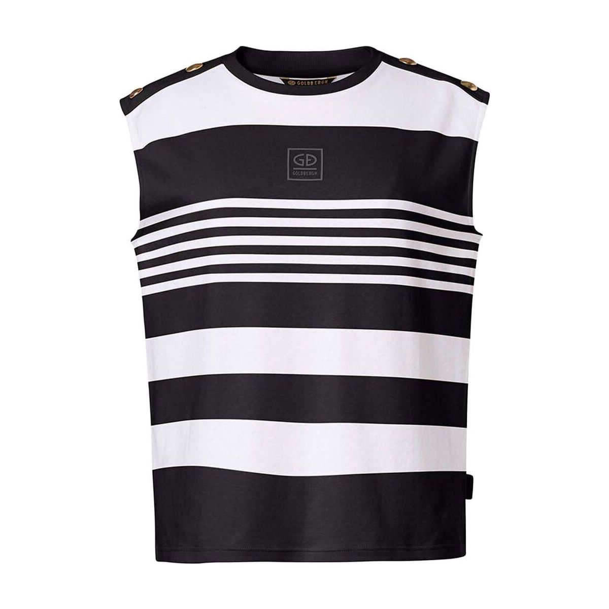 Goldbergh Mimi Sleeveless top black/white (9008) S GB37330261-9008-S