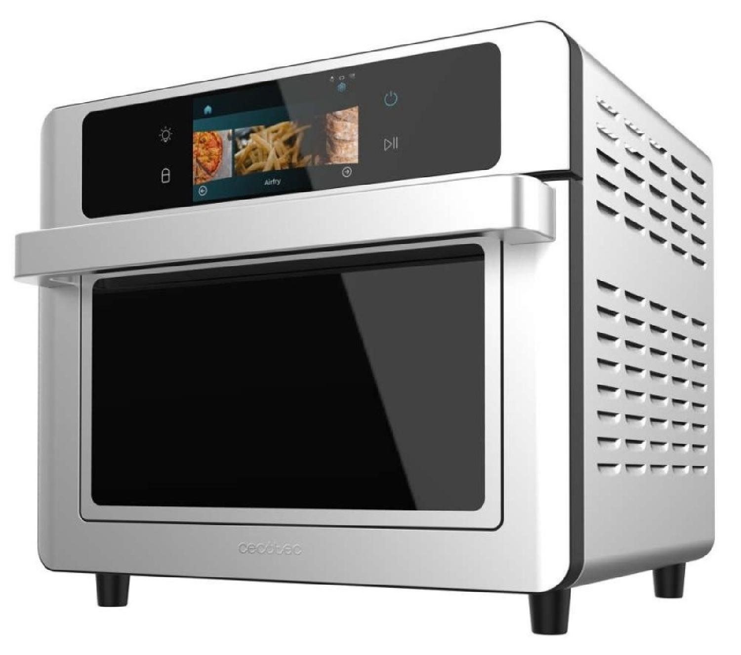 Cecotec Heißluftfritteuse mit 30 Litern Volumen, Modell Bake&Fry 3000 Touch Steel Connected, 1700W