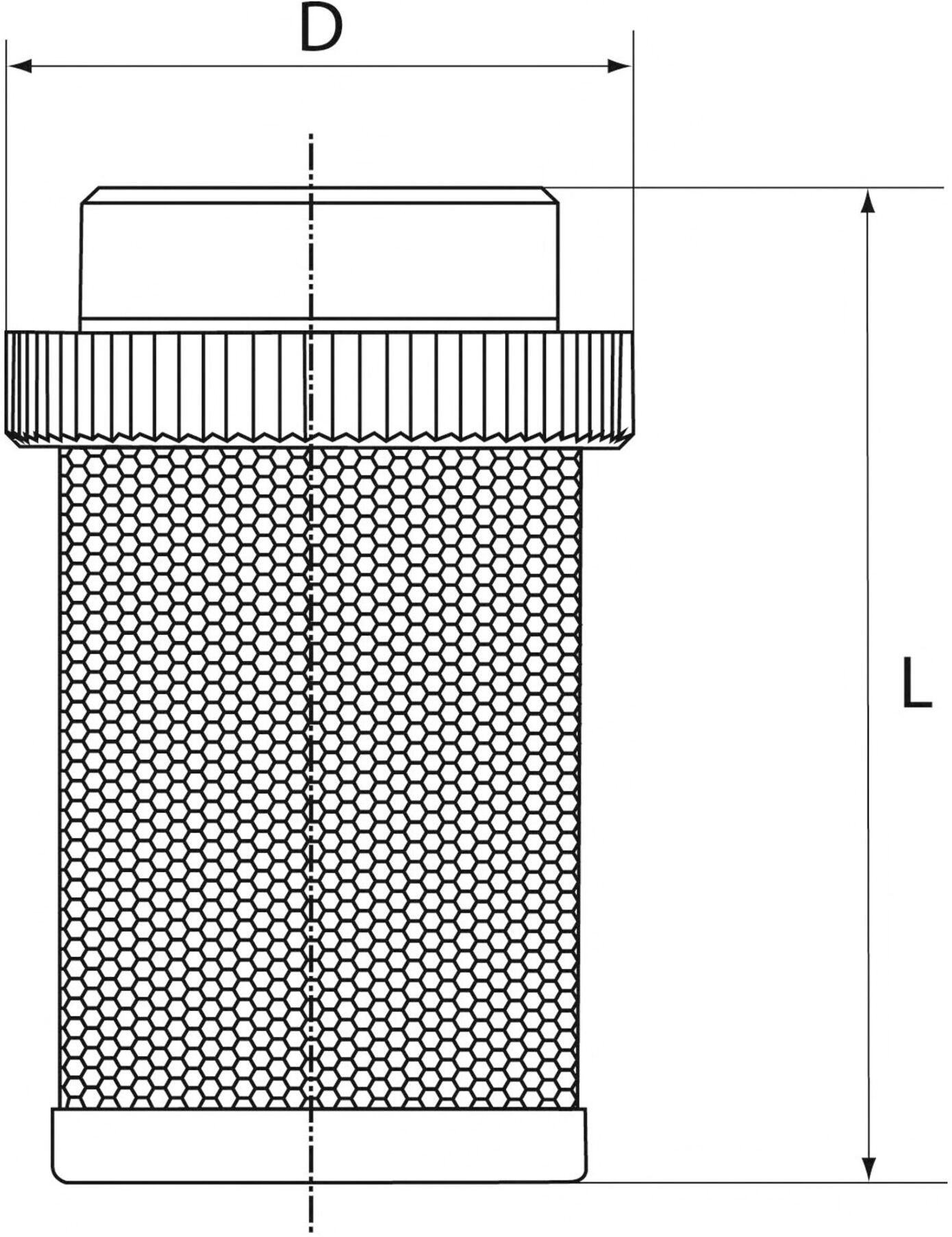 Riegler Saugkorb für Rückschlagv., G 1 1/2, Edelstahl 1.4301 / Kunststoff (SKR-112-K)