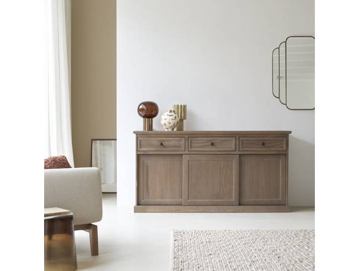 Sideboard aus massivem Kiefernholz 170 cm - Natur - Pine