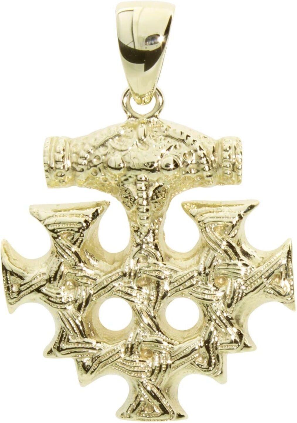 Kettenanhänger OSTSEE-SCHMUCK "Ostsee-Schmuck Anhänger Hiddensee 30 x 30 mm", gelb (weiß, neutral), Schmuckanhänger, Damen, 42 x 30mm, Gelbgold 333, 7,2 g, Kettenanhänger