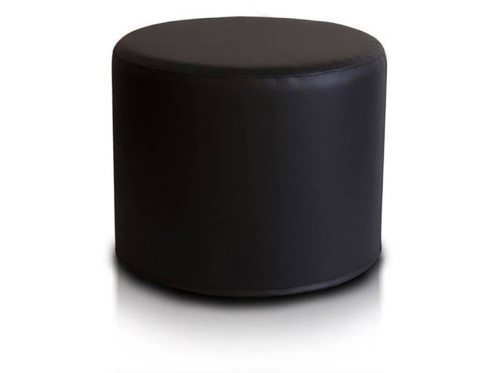 Pouf Tabouret Roller Pouf Tabouret en Simili-Cuir Ultra léger Housse amovible Noir E14. Ecopuf