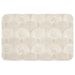 WC-VORLEGER Wellen - Textur - Beige Toilettenvorleger 60x40 cm