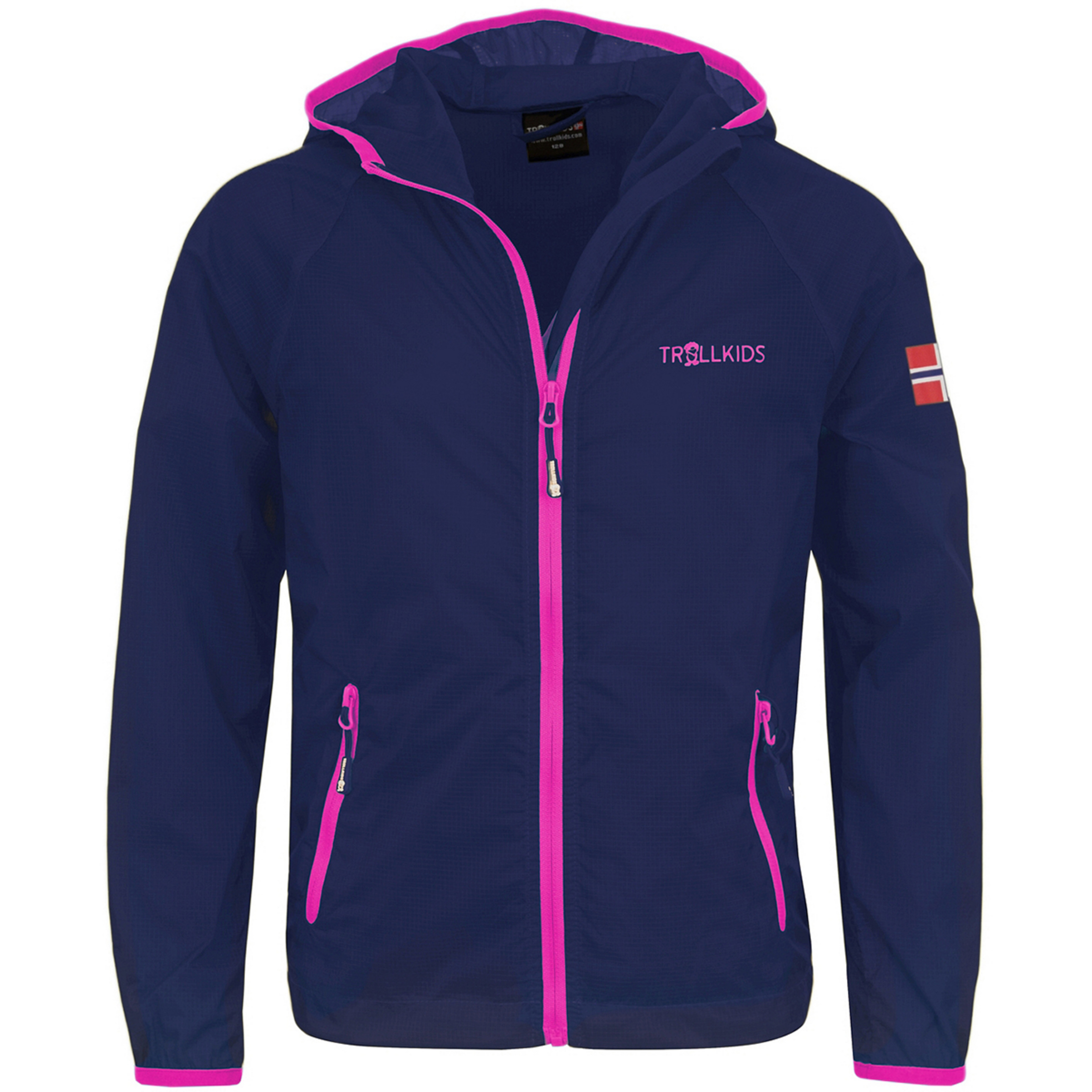 Trollkids Fjell Running Kinder Laufjacke blau Größe 116 Trekking Wasserabweisend Wasserabweisend