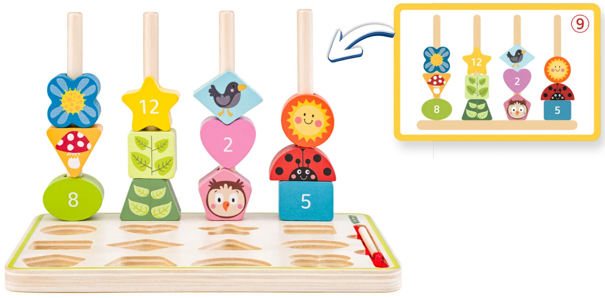 Woody 91945 Educatieve Puzzel met Bosdieren