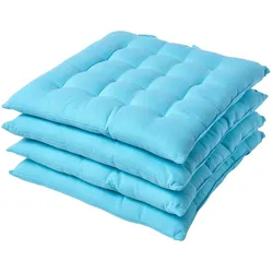 STUHLKISSEN 4er-Set hellblau 40/40/6,5 cm