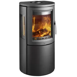 Varde  Kaminofen  LYON  AIR  stahl  schwarz  Panorama  6,2  kW