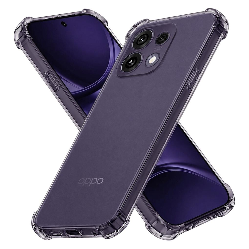 Techsuit - Stossfestes, transparentes Silikon - Oppo Reno16 F - Smoke Black (Oppo Reno 16 F, Oppo Reno 16 FS) (71713158)
