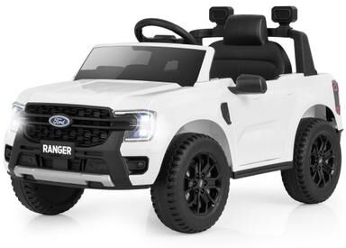 Costway 12V Electric Kids Ride on Car Licensed Ford Ranger with Remote Control and Music-White