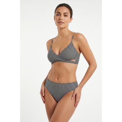 Triangel-Bikini O'NEILL "ESSENTIALS BAAY MAOI BIKINI SET", Damen, Gr. 38, N-Gr, schwarz-weiß (schwarz micro), Obermaterial: 82% Polyamid, 18% Elasthan, Bikini-Sets Triangel-Bikini, mit herausnehmbaren Pads