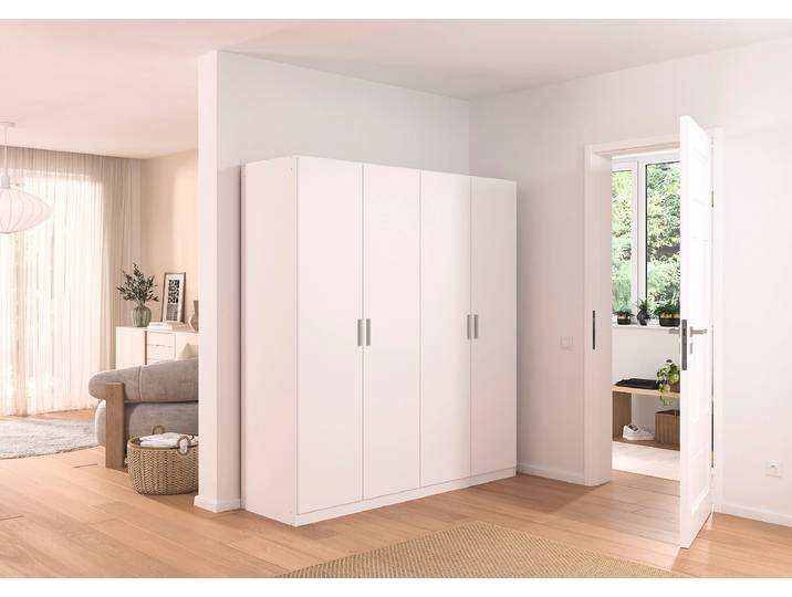 Drehtürenschrank Palermo 181cm Weiß/Alpinweiß