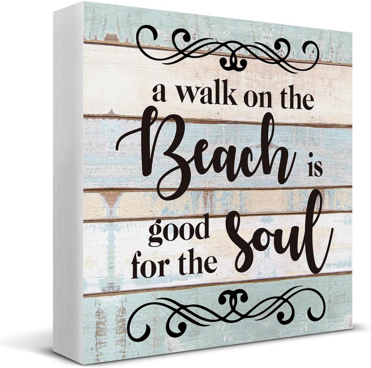 Houten Decoratie Box Strand Leven voor Tafel en Plank