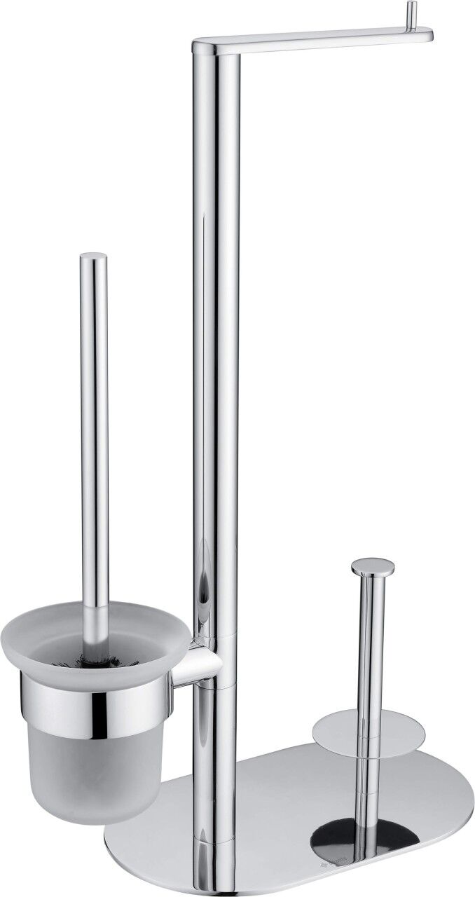 Neuesbad 3-Funktionen WC Papierhalter, Chrom NB1DEADR07321