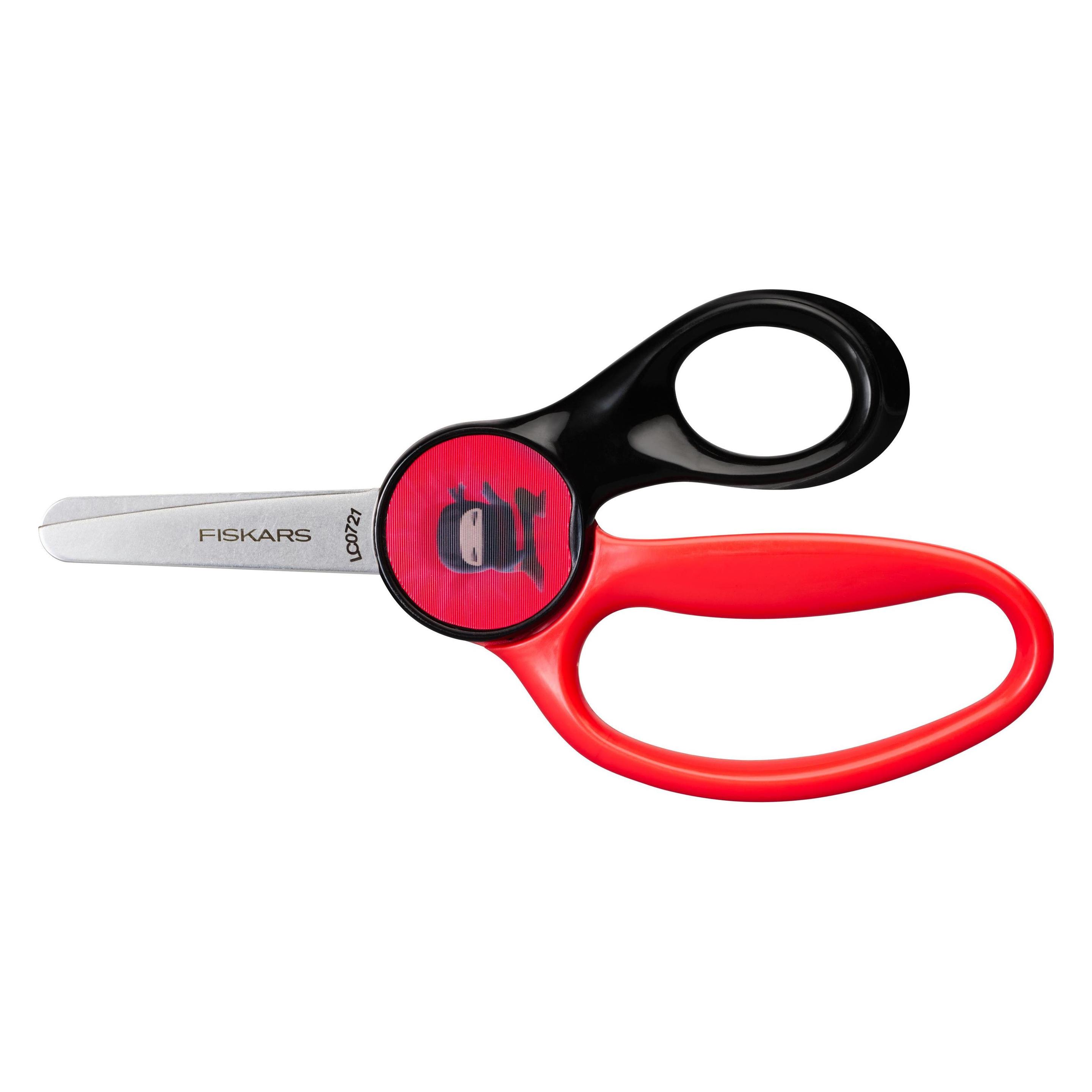 Fiskars Kinderschere mit Ninja-Wackelbild Ab 6 Jahren Länge: 13 cm (13 cm) (1064075)