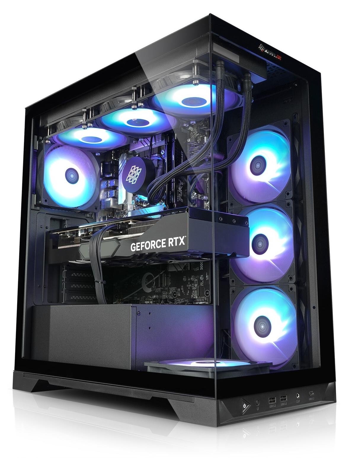 kiebel.de Gaming PC Invader IX AMD Ryzen 9 9900X, 64GB DDR5, NVIDIA RTX 5080 16 GB, 4TB SSD, Windows 11, Gaming PC