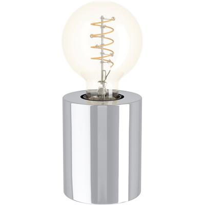 EGLO LED Tischleuchte "MURAMA", chromfarben, 1, H: 10cm, 1 Stk., Leuchten, Nachttischlampe Zylinder, Deko Tischleuchte Wohnzimmer, E27 Fassung, LED Tischleuchte