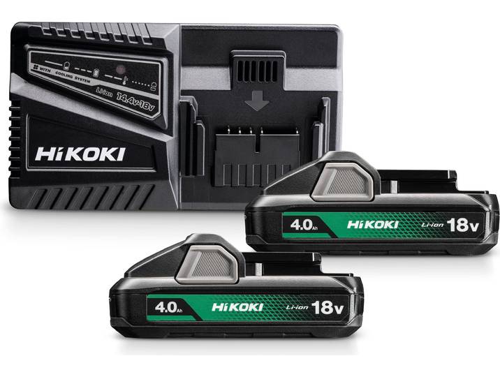 Pack de 2 Batteries 4.0Ah compact et 1 Chargeur HIKOKI – 2 BSL1840M / 1 UC18YFSL