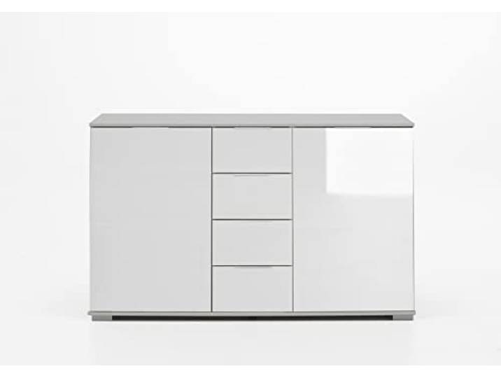 möbelando Kombikommode >Easy Plus< (BxHxT: 130x83x41 cm) in weiß - 130x83x41cm (BxHxT)