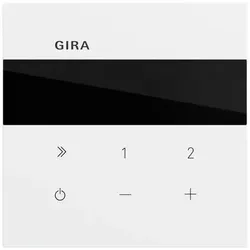 Gira UP-Radio reinweiß lackiert 232072 Basis+zentr Abdeckpl