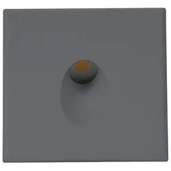 ISOLED Cover Aluminium eckig 1 für Wandeinbauleuchte Sys-Wall68, Schwarz ISO-114561