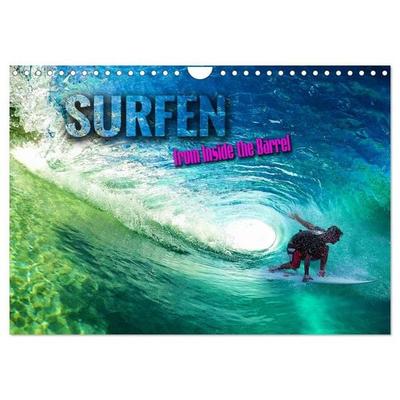 Surfen - from Inside the Barrel (Wandkalender 2027 DIN A4 quer), CALVENDO Monatskalender