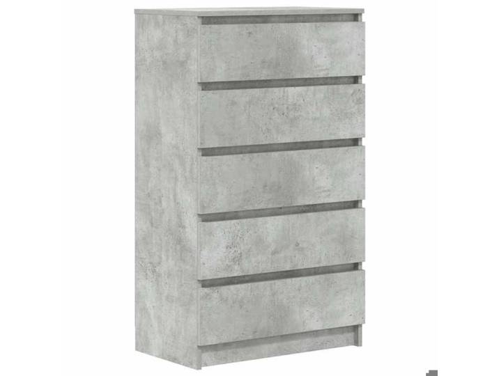 Remise Enfilade de rangement - Gris - Commode Gris béton - 60x36x103cm - Bois d'ingénierie_uit46y