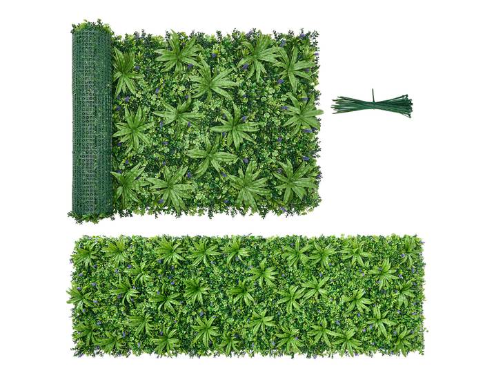 Vevor Mur Vegetal Artificiel 3x1 M Haie Artificielle Protection Contre Soleil Panneau Feuillage Artificiel Brise Vue Balcon Pour Decoration\, Mariage\, Interieur\, Exterieur\, Cloture De Jardin\, Terrasse