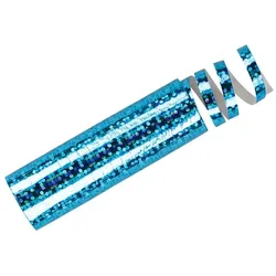 100x Holografische Luftschlangen, hellblau, 3,8 m