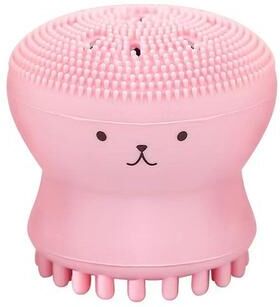Useful Little Things Manual Silicone Facial Cleansing Brush And Exfoliator Pore Cleaner pink