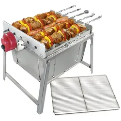 RAMBO TOGO Schaschlik Grill aus Edelstahl mit Motor, tragbar und kompakt
