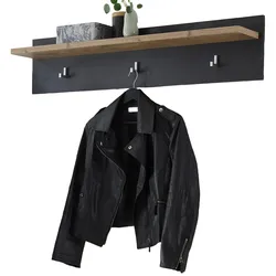 GARDEROBENPANEEL Kastanie und grau Fresco, Flur Wandgarderobe, 107 x 23 cm
