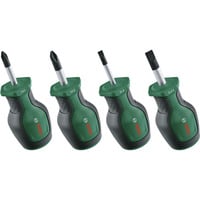 Kurzschraubendreher Set, 4-teilig grün/schwarz, 4-teilig