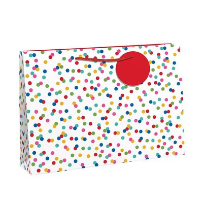 Clairefontaine 6x Geschenktasche Shopping, Punkte, 37,3x11,8x27,5cm - Mehrfarbig 26988-6C