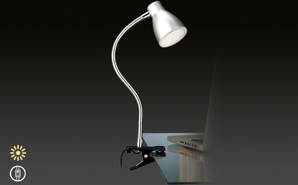 BRILONER LEUCHTEN LED Klemmleuchte "Grip", silber (weiß, neutral), Leuchten, LED Klemmleuchte