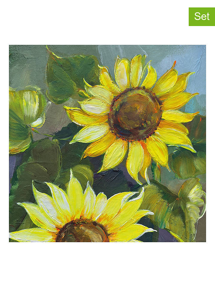 ppd 2er-Set: Servietten "Tournesol" in Gelb/ Grün - 2x 20 Stück - onesize
