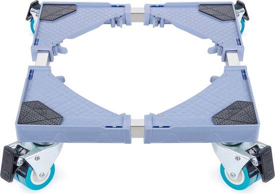 Wasmaschinenständer mit Gummirädern - Verstellbar für Kühlschrank, Trockner und Waschmaschine - Flexible Unterstützung 44-75 cm