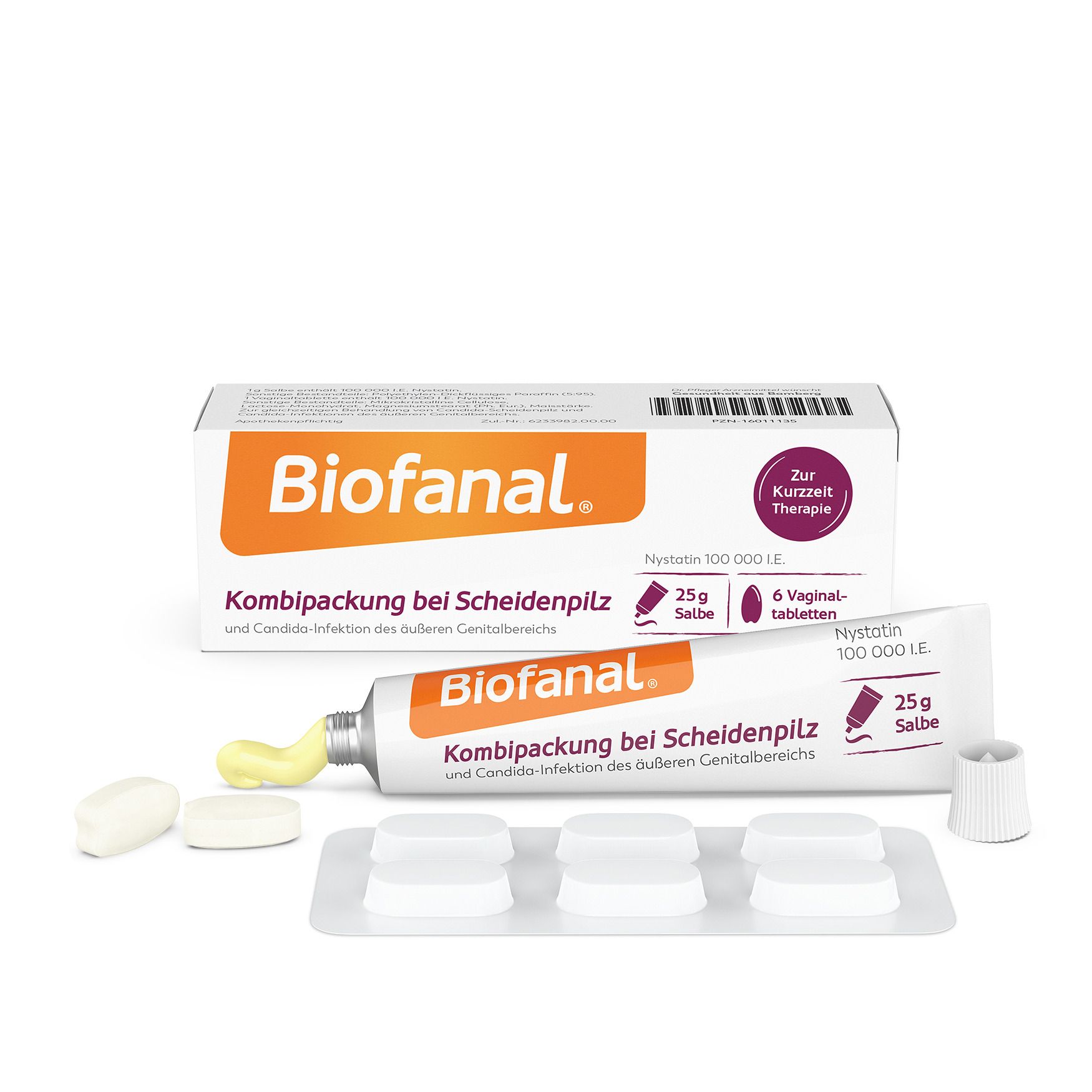 Biofanal Kombipackung b.Scheidenpilz Vagtab.+Salbe 1 P