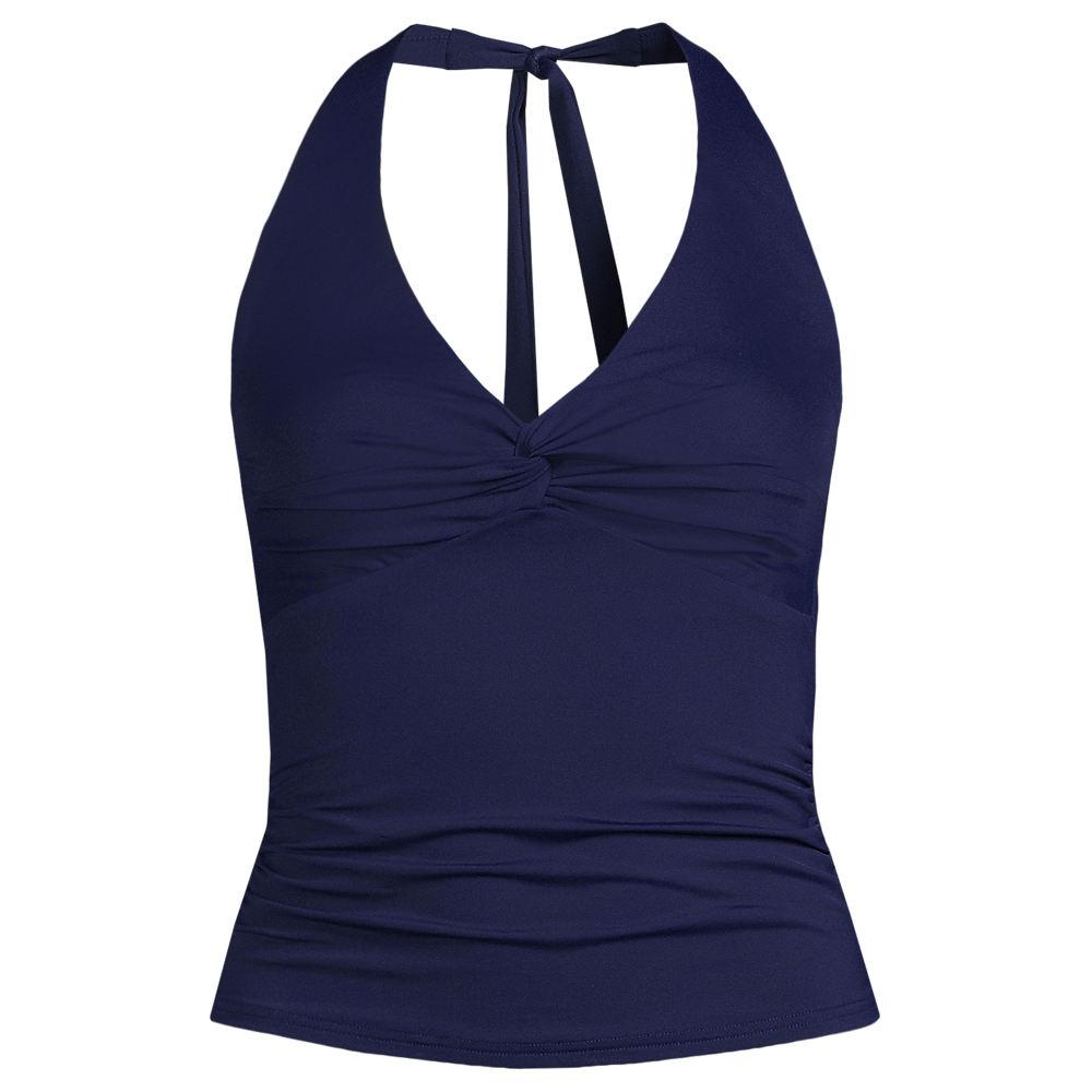 Neckholder-Tankinitop für Damen, Damen, size: regular, Blau, Nylon-Mischung, by Lands' End