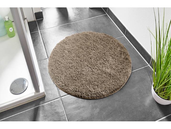 Tapis de bain rond Ibiza Ø 60cm Marron/Taupe