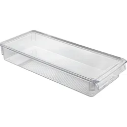 Metaltex Frigo-System Organizer transparenter Behälter für Kühlschrank mit Deckel 15 x 36 x 5 cm