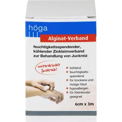 Alginat-Verband 6cm x 3M Kühlender Zinkleimverband 1 ST