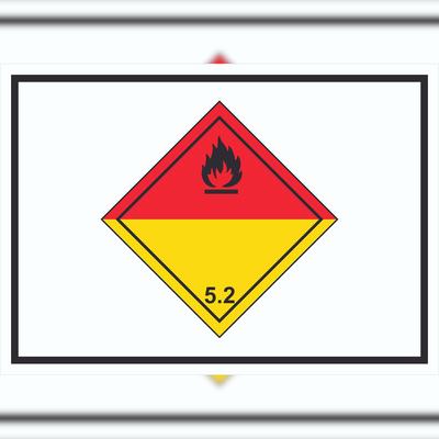 HB-Druck Schild Organische Peroxide Symbol explosiv A4 (210x297mm)